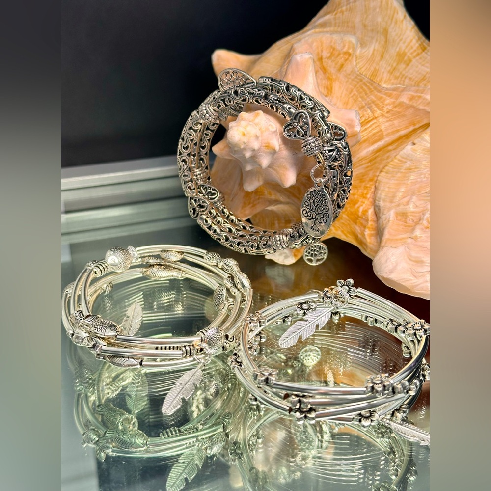 Stunning SILVER BRACELETS SET for Any Occasions